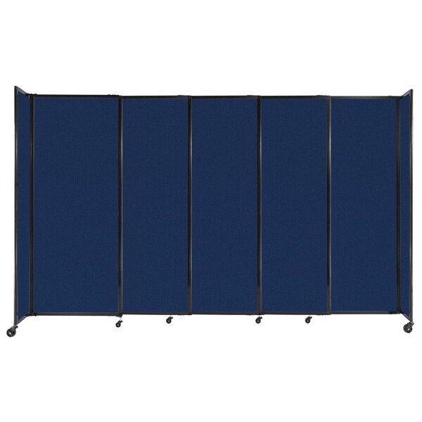 StraightWall Sliding Portable Partition 11'3" x 6'10" Navy Blue Fabric